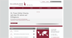 Desktop Screenshot of koehler-chemie.de