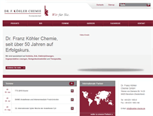 Tablet Screenshot of koehler-chemie.de